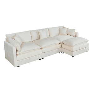 NicBex Couches for Living Room Deep Seat Sofa Couch Upholstered 2 Seater Sleeper Loveseat Sofa with 4 Pillows for Bedroom - 1 of 4