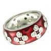 Slickblue Simply Sterling Rose Epoxy Ring - 925 Silver, Rhodium Finish, Stylish Jewelry for Women, Size 5-9 - 3 of 3