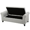 NicBex Modern Design Storage Bench Versatile Ottoman Foot Rest with Rolled Arms for Family Room, Living Room - 2 of 4