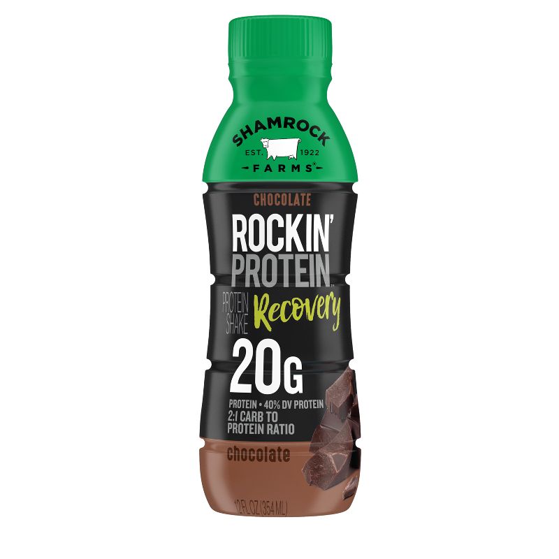 Shamrock Farms Rockin Refuel Muscle Recovery Chocolate Milk - 12 fl oz, 1 of 4
