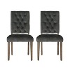 Set of 2 Modern Harding Kd Tufted Dining Chair for living room-Christopher Knight Home - 2 of 4