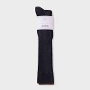 Women's Ribbed Ultra Soft Everyday Rib-Knit 2pk Knee High Socks - Auden™ Black/Brown 4-10 - 2 of 3
