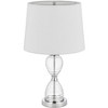Cal Lighting Eden glass table lamp with taper drum hardback shade - 3 of 4