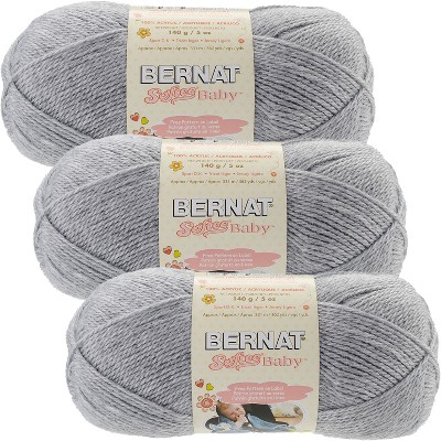Bernat Softee Baby Flannel Yarn 3 Pack Of 141g/5oz Acrylic 3 Dk (light) -  362 Yards Knitting/crochet : Target