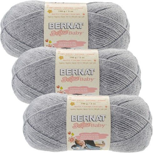 Bernat Softee Baby Yarn - Solids-White, Multipack Of 3 