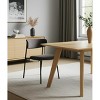 HomeRoots Gray and Black Upholstered Fabric And Metal Open Back Dining Side Chair - 2 of 4