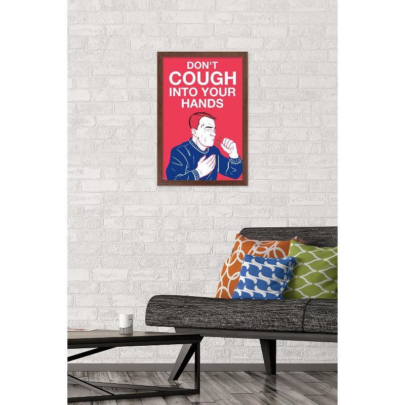 Trends International Don't Cough Into Your Hands Framed Wall Poster Prints, 2 of 7