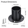 Unique Bargains Stainless Steel Wardrobe Pipe Holder Shower Closet Curtain Rod Pole Brackets 4 Pcs - 2 of 4