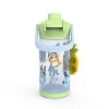 Zak Designs 16 fl oz Plastic Beacon Bluey Straw Water Bottle with Fun Popper: Kids & Toddler Portable Drinkware, Dishwasher-Safe - 2 of 4