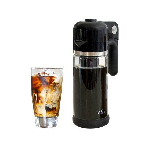 Takeya Patented Deluxe Cold Brew Iced Coffee Maker, 1 Quart, Black