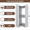 Besiost Corner Closet Organizer with Hanging Rods, Freestanding Closet System - 4 of 4