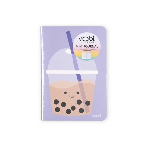 Yoobi Kawaii Journal 3.5"x5" Mini Purple Boba Tea - 1 of 2