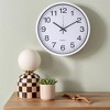 REGALWOVEN Plastic Battery Powered Silent Big Number Wall Clock  14 x 14 x 1.8 Inches - 2 of 4