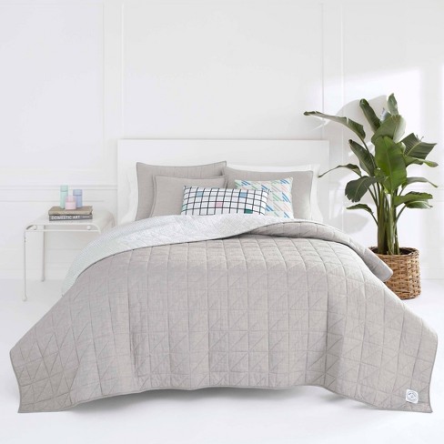 Now House By Jonathan Adler Marcel Twin Quilt Set Gray Target