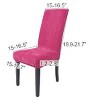PiccoCasa Stretch Plush Short Dining Chair Cover 1 Pc - 4 of 4