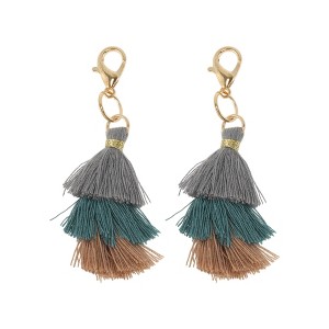Unique Bargains Three-Layer Tassel Shoelace Charms 1 Pair - 1 of 4