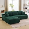 106" Cloud Sectional Couch Modern Modular L Shape Sofa with Chaise Deep Seat Comfy Fluffy Corduroy Upholstered Couches for Living Room Bedroom - 4 of 4