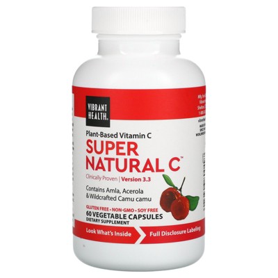 Vibrant Health Super Natural C, Version 3.3, 60 Vegetable Capsules, Vitamin C