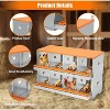 Chicken Nesting Box, 1/2/3-Tier Metal Egg Laying Box with Large Vented Compartments, Heavy-Duty Hen Egg Collector, Orange/Green - 4 of 4