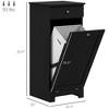 Aghana Digitals Black Laundry Cabinet with Tilt-Out Hamper, Foldable Cloth Bag & Drawer - Modern - 3 of 4