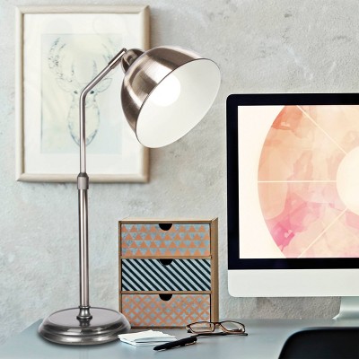 Covington Adjustable Brushed Nickel LED Table Lamp with Touch Sensor