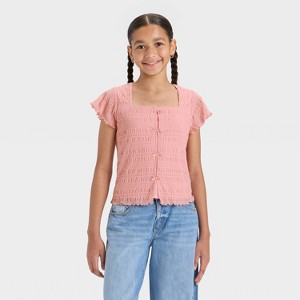 Girls' Bow Front Top - art class™ - 1 of 3