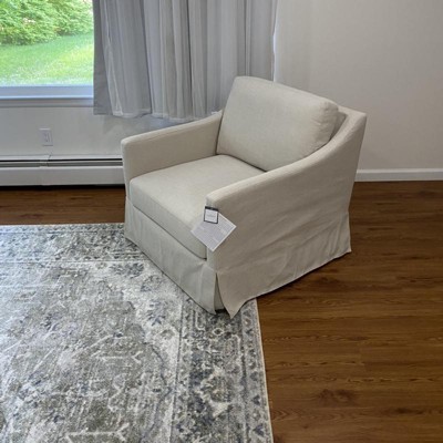Vivian Park Upholstered Swivel Chair Cream - Thresholdâ¢ Designed With Studio Mcgee : Target