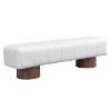 CAVINAS Modern Fabric Stool Top Ottoman Bench with Cushioned Seat,Upholstered Storage Bench for Living Room - 2 of 4