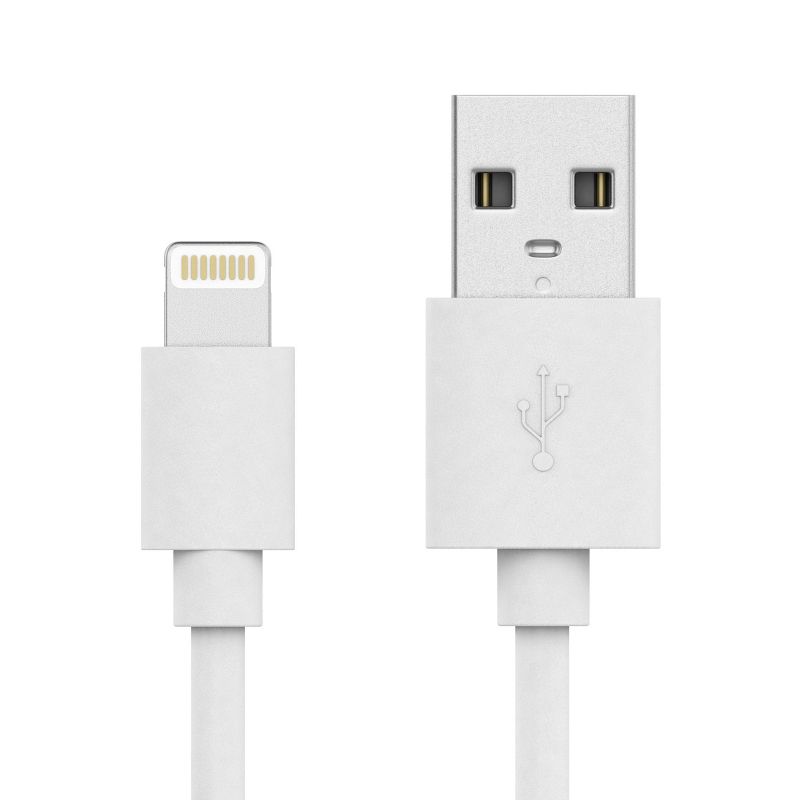 Just Wireless TPU Lightning to USB-A Cable- White, 1 of 13