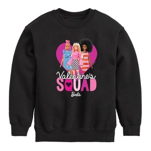 Boys' - Barbie - Valentine's Squad Graphic Long Sleeve Fleece Sweatshirt - 1 of 4
