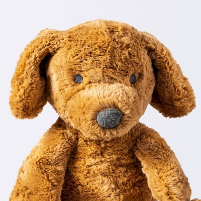Brown Faux Fur Dog Plush Set with Mini Plush