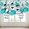 Big Dot of Happiness Teal Graduation Class of 2025 Decorations Hanging Swirls - Set of 40 - 3 of 4