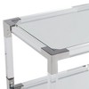 55 Downing Street Hanna 70 3/4" Clear Acrylic and Chrome 6-Shelf Open Bookcase - 3 of 4