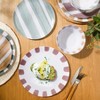 Gibson Home Cottage Stripes 12 Piece Unbreakable Melamine Plates and Bowls Dinnerware Set - Outdoor, Camping, & Everyday Use - Assorted Colors - 4 of 4