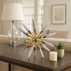 Decorative Crystal Starburst Statue for Home Decor - Stylish Sculpture Accent Perfect for Office, Shelf, and Living Room Decor - 1 of 4