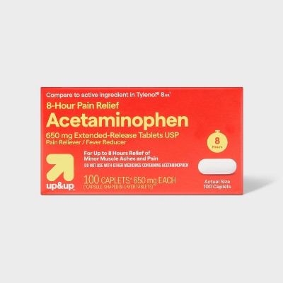 Acetaminophen 8hr Pain Reliever & Fever Reducer Extended Release Caplets - 100ct - up&up™