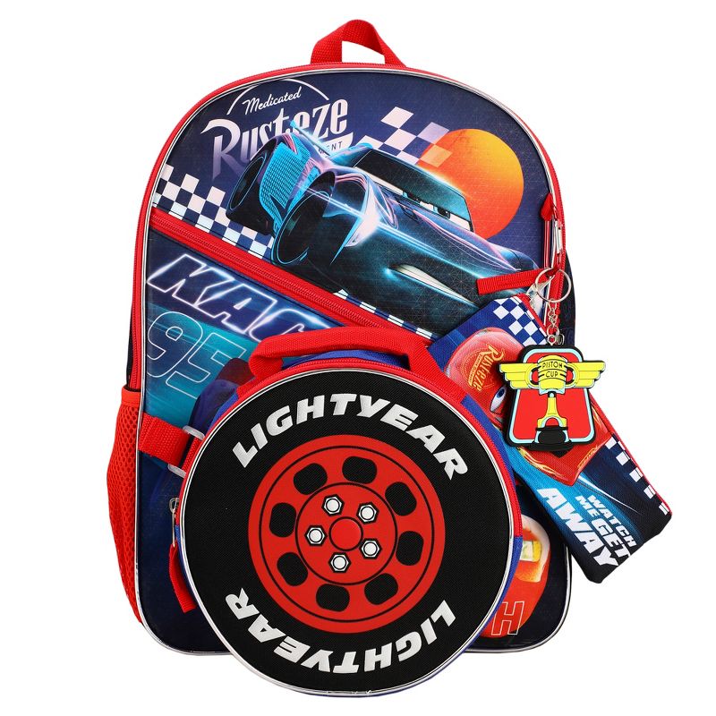 Pixar Cars 3 Jackson Storm 5-Piece Backpack Set, 1 of 4