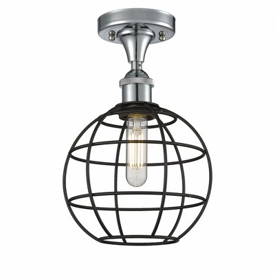 Lake Placid - 1 Light Semi-Flush Mount In Industrial Style-12 Inches Tall and 8 Inches Wide