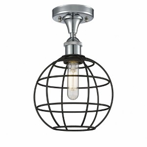 Lake Placid - 1 Light Semi-Flush Mount In Industrial Style-12 Inches Tall and 8 Inches Wide - 1 of 1