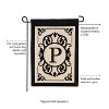 Evergreen Flag Cambridge Chic Letter P Monogram Applique Garden Flag - 12.5" Wide x 18" High - 3 of 4
