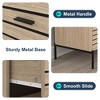 Resenkos 6 Drawer Double Dresser for Bedroom, Wooden Bedroom Furniture Chest of Drawers, Natural Brown - 2 of 4