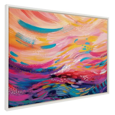Sylvie Abstract Multicolor Brush Strokes Canvas Wall Art