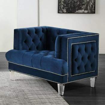 41" Ansario Chair Blue Velvet - Acme Furniture