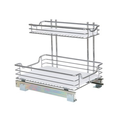 Chrome-Plated Steel 2-Tier Pull-Out Under Sink Organizer