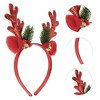 Unique Bargains Halloween Antlers Shape Headband 4.72" Diameter Red 1 Pc - 2 of 4