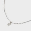 Sterling Silver Small Polished Initial Pendant Necklace - A New Day™ Silver - 4 of 4