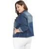 Agnes Orinda Women's Plus Size Classic Denim Long Sleeve with Pockets Fashion Jean Jackets - 4 of 4
