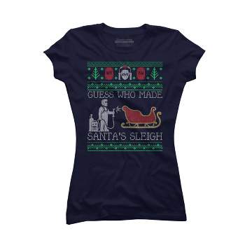 Junior's Design By Humans Christmas Welder Welding Xmas Funny Welder Ugly Christmas Sweate By pahari T-Shirt