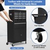GustoWave 5-Drawer Tool Chest with Wheels, 1000LBS Capacity Mobile Tool Cabinet, 2-in-1 Tool Box, Lockable Storage Organizer for Garage - 3 of 4