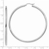 Black Bow Jewelry 2.5mm, 14k White Gold Classic Round Hoop Earrings, 60mm (2 3/8 Inch) - 3 of 4
